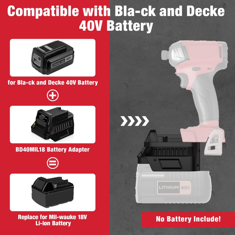 BD40MIL18 Power Tool Battery A - đánh giá và giá Black+Decker Tool Cordless